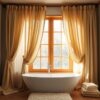 Gardinen bad fenster gestalten