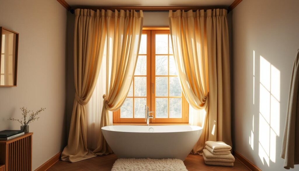 Gardinen bad fenster gestalten