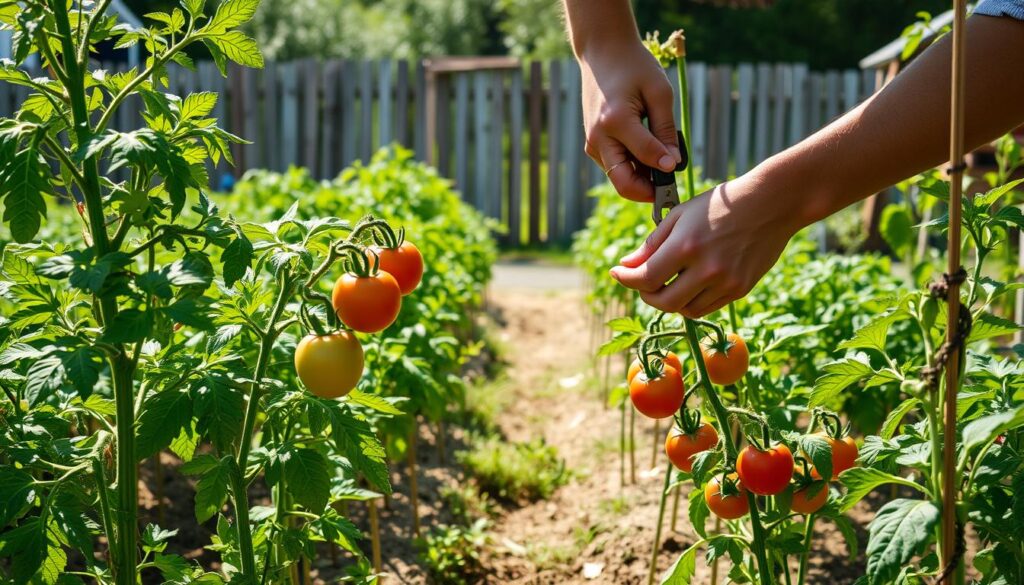 Tomaten beschneiden
