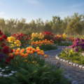 Blumeninspiration im Garten mit farbenfrohen Beeten