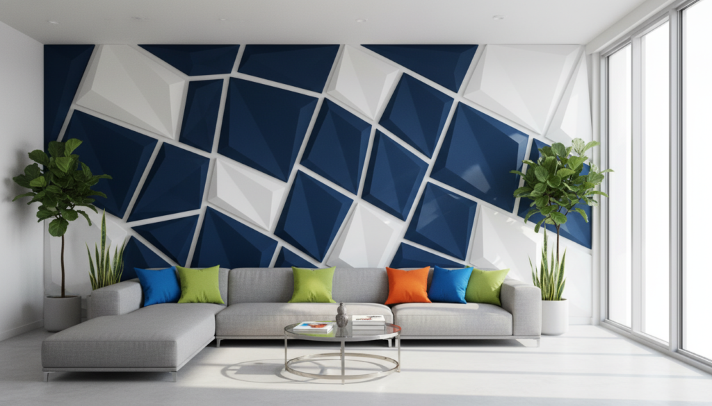 Wohnzimmer-wandgestaltung modern und kreativ umsetzen