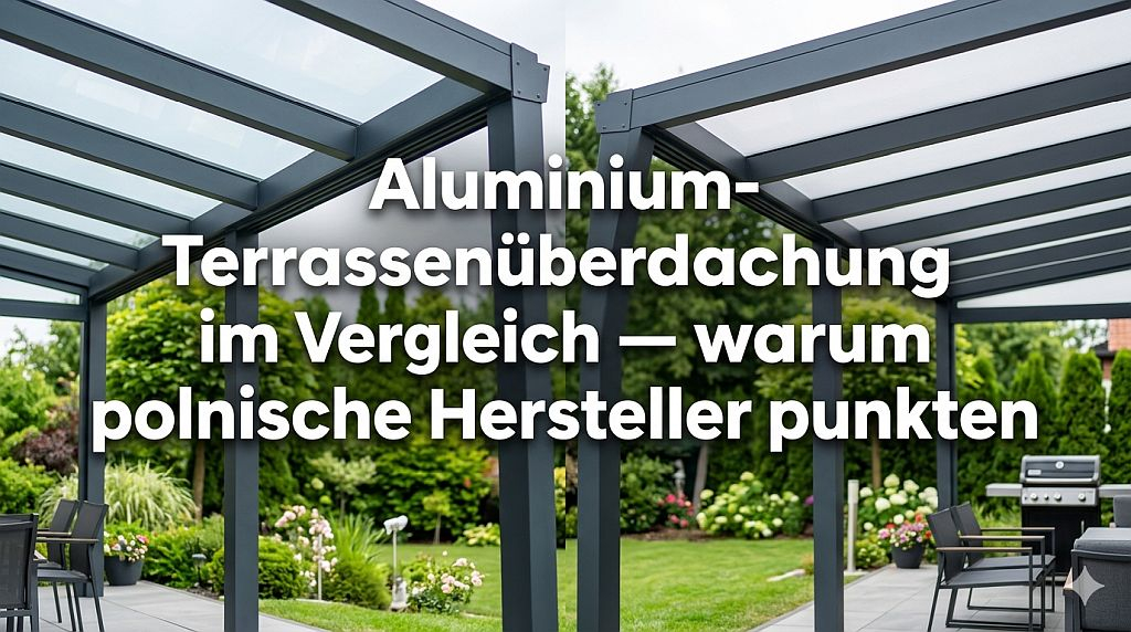 Aluminium-Terrassenüberdachung im Vergleich — warum polnische Hersteller punkten