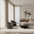 Fenstergestaltung im modernen Wohnzimmer