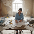 Kostenschätzung für eine Wohnungsrenovierung mit Materialien und Werkzeugen